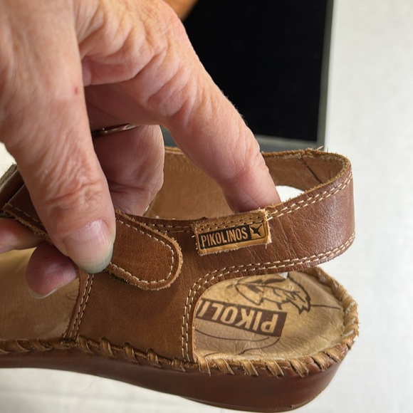 Pikolinos Puerto Vallarta natural good beautiful leather sandals sz 9.5 40 - Picture 3 of 12